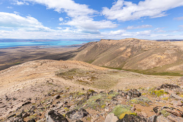 View of Argentinean lake, from the top of mount 