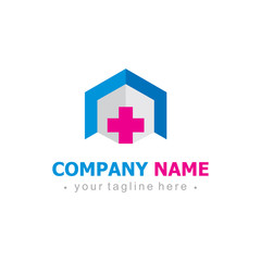 Logo Medical Healthy Care Home Vector Company