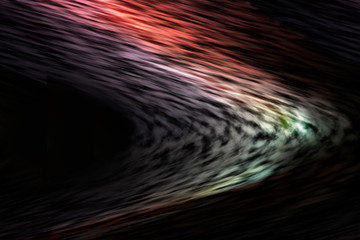 Fond Illustration, Ondulation de poussières galactiques rouge et verte