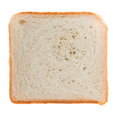 sliced white bread for toast isolated on white