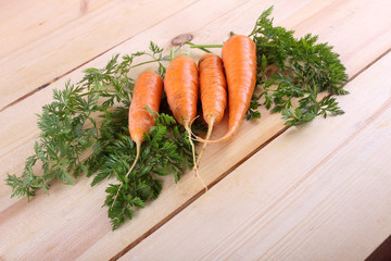 Carrots on table