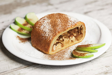 Delicious cake. Healthy food. Top view.