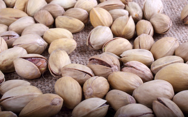 Pistachio nuts on bagging