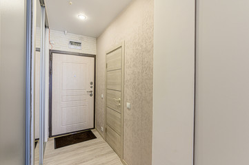 Russia, Moscow- January 15, 2020: interior room apartment modern bright cozy atmosphere. general cleaning, home decoration, preparation of house for sale