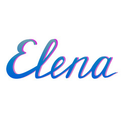 lettering of the female name Elena