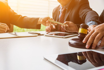 Soft And Smooth Focus,Businessmen and the team are discussing with the lawyers about contract documents for accuracy and confidence in making joint business investments before signing the contract.