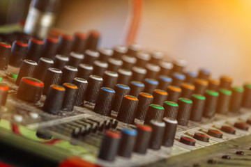 Soft Focus and Blur,Audio control panels and power amplifier for display management are installed...
