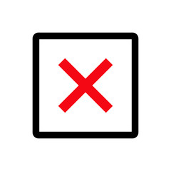 Fototapeta premium Cross mark icon