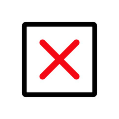 Cross mark icon