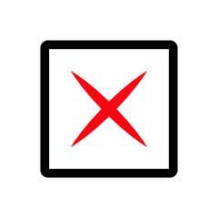Cross mark icon