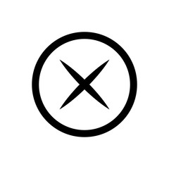 Fototapeta premium Cross mark icon