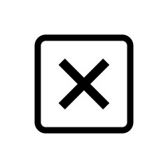 Obraz premium Cross mark icon