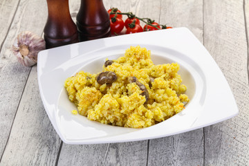 Rice with Chicken hearts