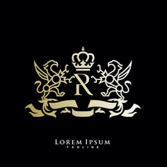 heraldic, luxury griffin logo design