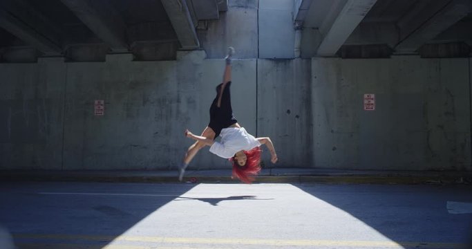 Female hip hop dancer dancing 