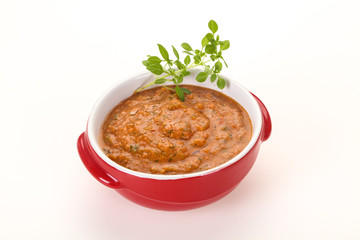 Famous Spanish gazpacho tomato soup