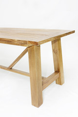 wooden table isolated on white