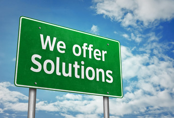 We offer solutions - roadsign message
