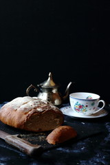 Homemade bread, whole wheat bread