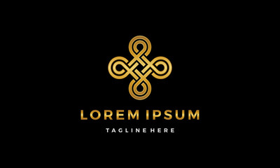 initial P connection logo design concept