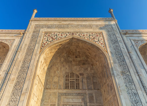 Taj Mahal arch called pishtaq, India, Agra