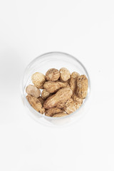 peanuts in a shell on an isolated background