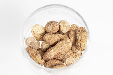peanuts in a shell on an isolated background