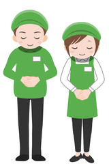 スーパーマーケットの店員