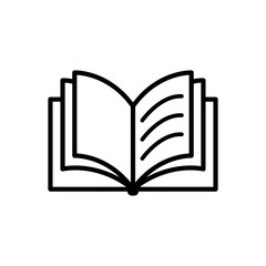 Open book icon vector