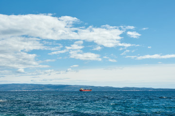 tanker on the sea
