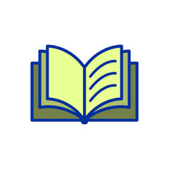 Open book icon vector
