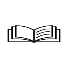 Open book icon vector