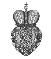Ink history jewelry heart crown 