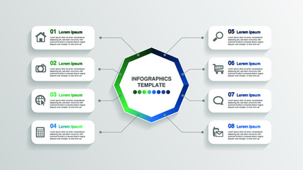 infographic design template with numbers