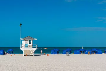 Papier Peint photo autocollant Clearwater Beach, Floride Vue sur la plage de Clearwater en Floride
