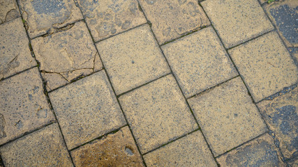 Texture of yellowish orange pavement for background and wallpaper , copy space