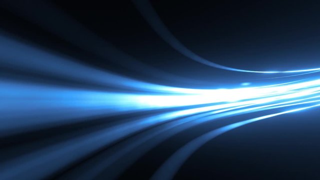 Abstract Technology Light Strokes Background/ 4k animation of an abstract high technology background with glowing 3d light strokes with fast motion path trajectory following