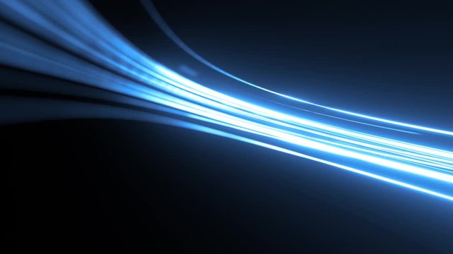 Abstract Technology Light Strokes Background/ 4k animation of an abstract high technology background with glowing 3d light strokes with fast motion path trajectory following