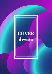 Social media stories design, abstract trendy fluid wavy neon vertical background. Cyan, blue, pink, mint, violet colors with gradient. Usable also for cover, flyer layout. Vector illustration, Eps10.