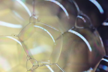 beautiful soap bubble in macro for background