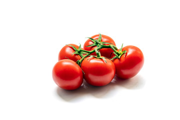 Tomatoes on a white background. Fresh tomatoes.