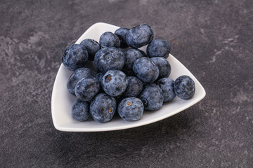Sweet fresh juicy blueberries heap