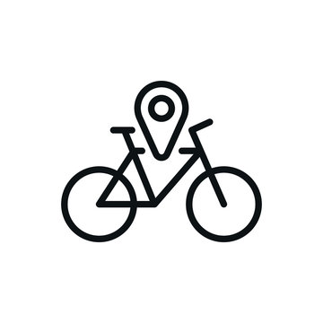 bike rental icon, bicycle location smybol, mobile for bicycle vector