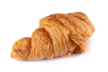 Crispy croissants isolated on a white background