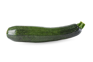 Fresh green zucchini isolated on a white backgrond