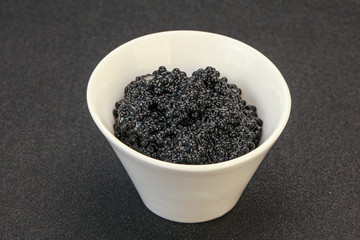 Luxury strugeon fish black caviar