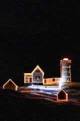 Nubble light at Christmas