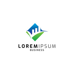 Check chart logo icon template. Vector illustration. Modern design