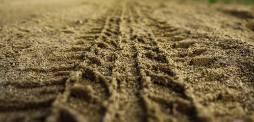Fototapeta na wymiar Ślad na piasku