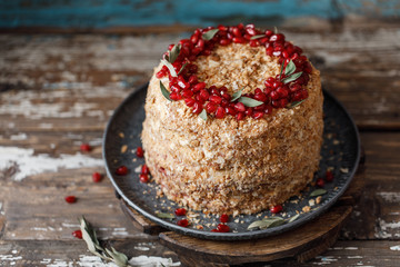 Napoleon cake with butter cream